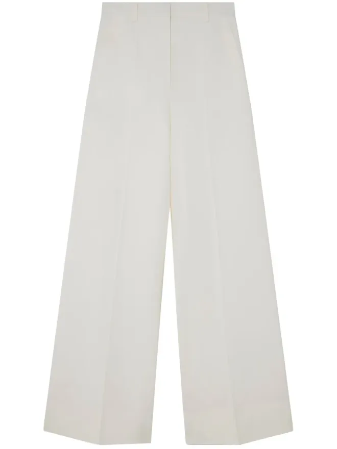 Stella McCartney Stella McCartney ハイライズ・フレア ウールパンツ - ホワイトの商品画像