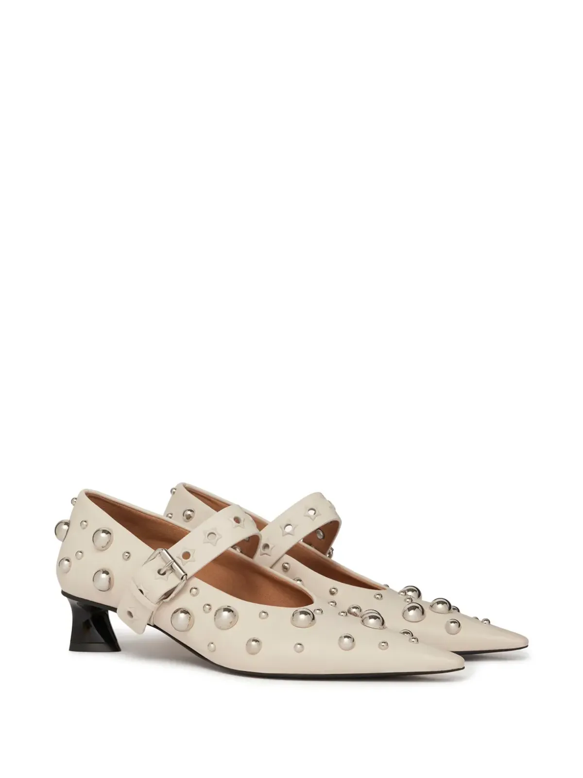 Stella McCartney Elsa スタッズ付きパンプス - ナチュラルカラー - 画像2