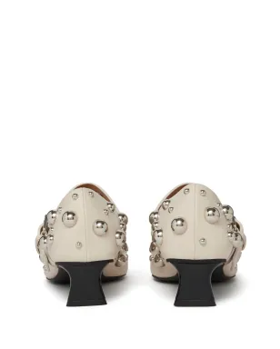 Stella McCartney Elsa スタッズ付きパンプス - ナチュラルカラー - サムネイル3