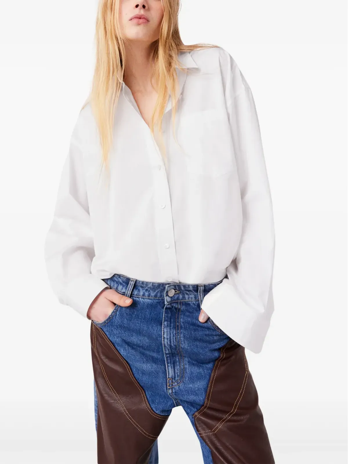 Stella McCartney タイガープリント オーバーサイズ シルク シャツ - 画像4