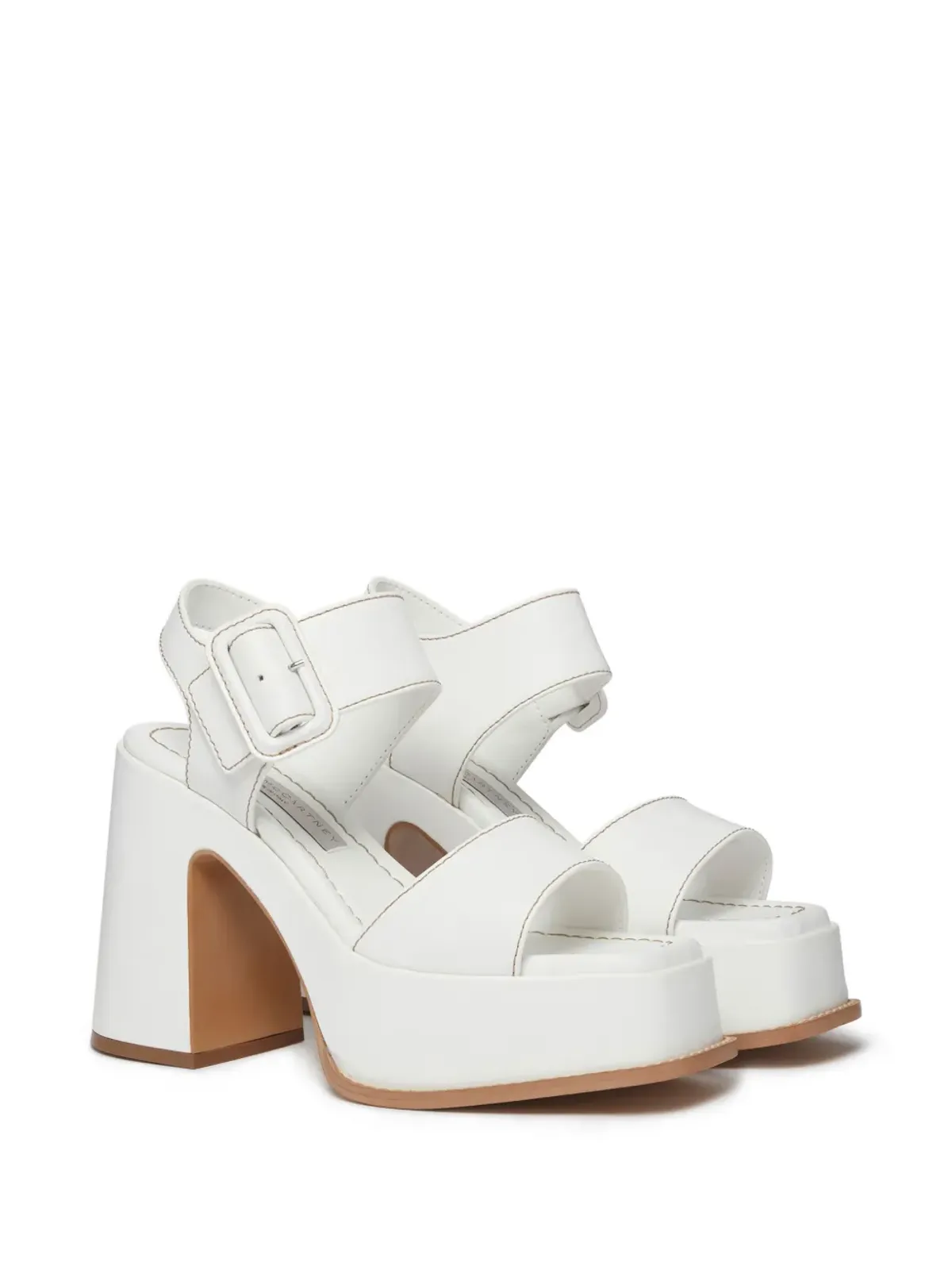 Stella McCartney Skyla 125mm プラットフォームサンダル ホワイト - 画像2