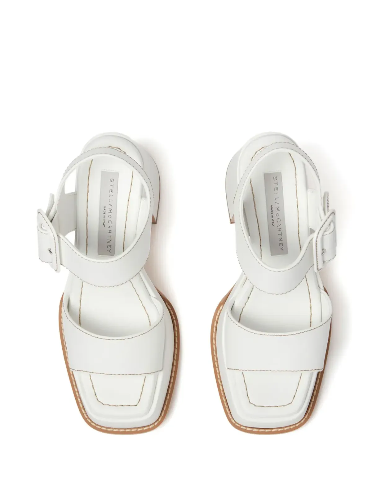 Stella McCartney Skyla 125mm プラットフォームサンダル ホワイト - 画像4