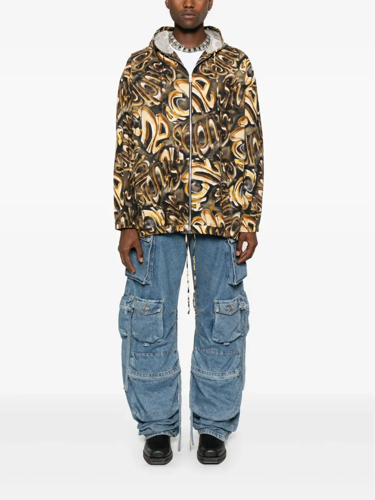 Acne Studios フード付きロゴジャケット - ブラック - 画像2