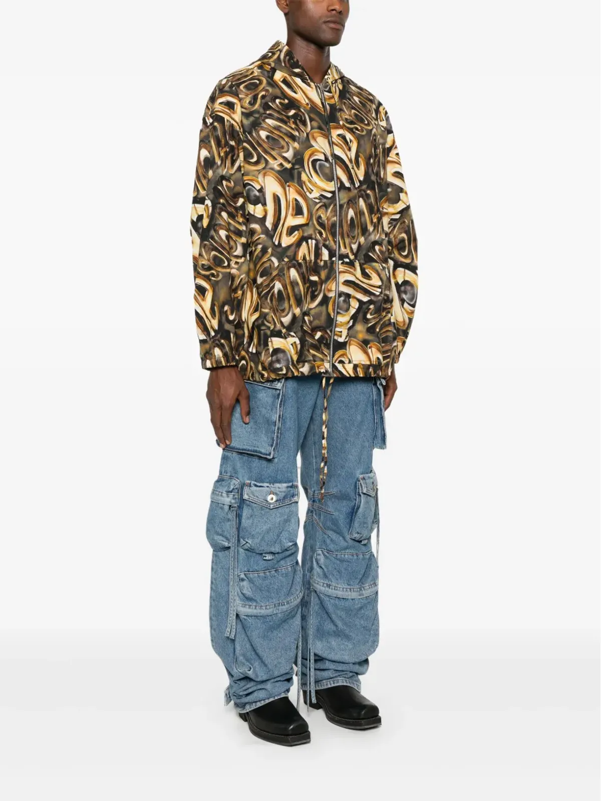 Acne Studios フード付きロゴジャケット - ブラック - 画像3
