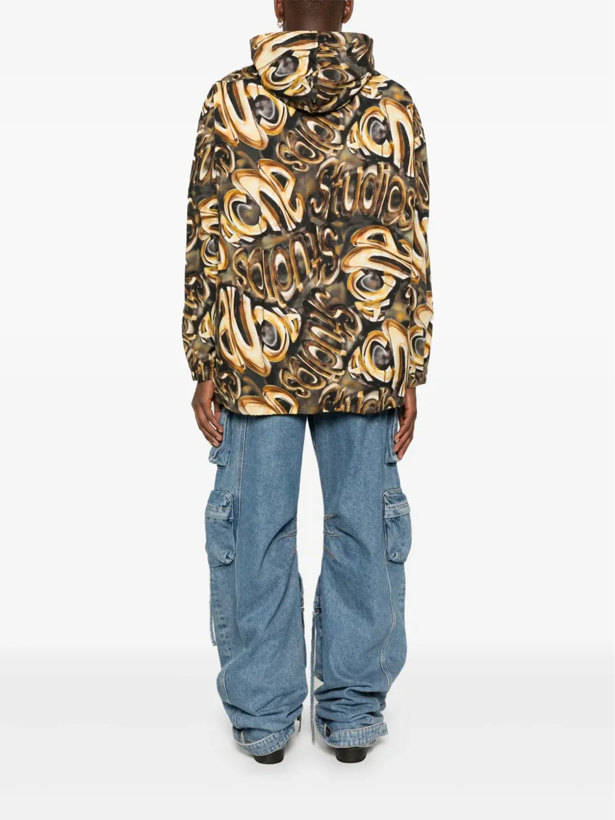 Acne Studios フード付きロゴジャケット - ブラック - 画像4