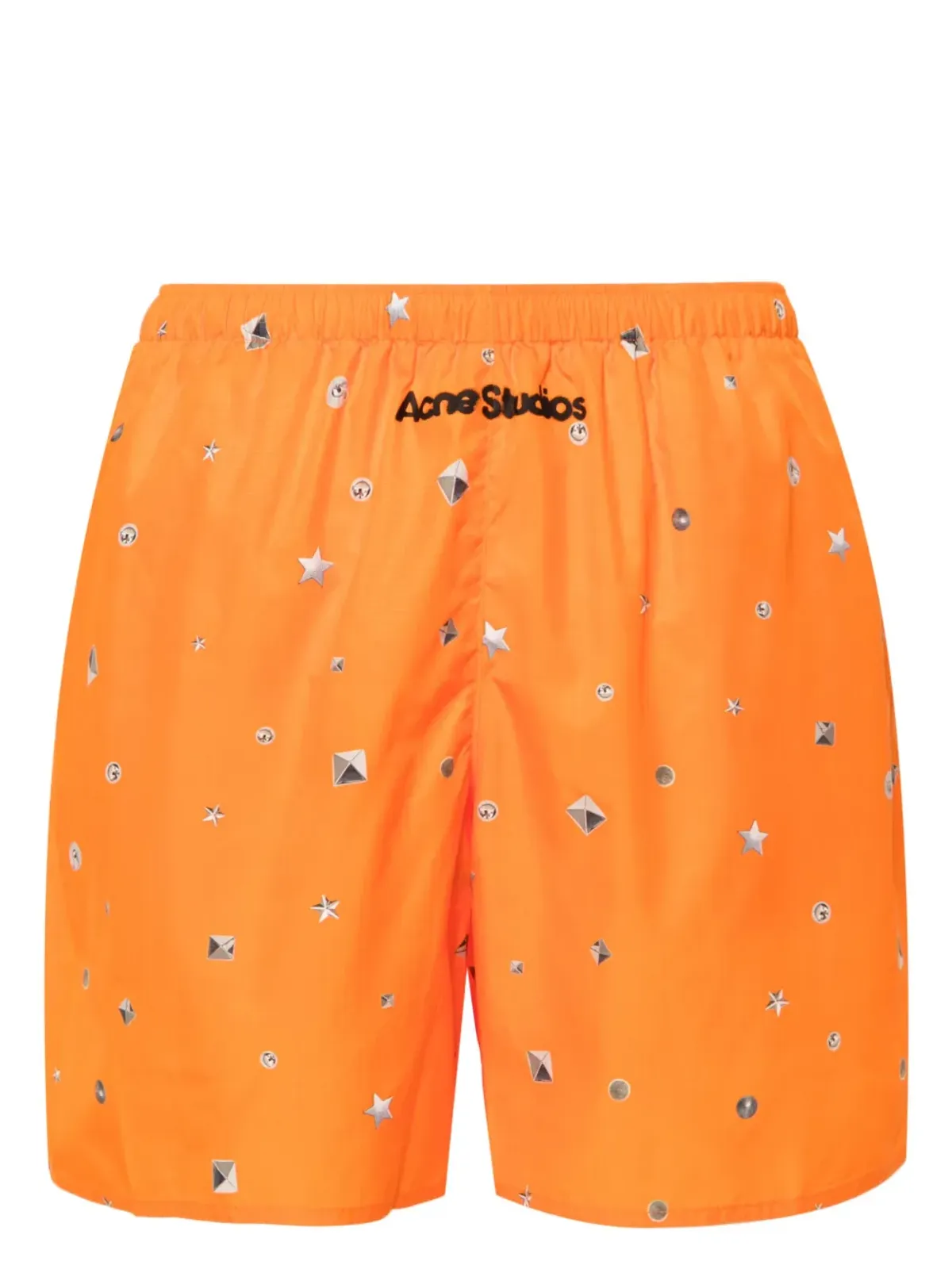 Acne Studios スタッドプリント・リップストップ スイムショーツ - オレンジ - 画像2