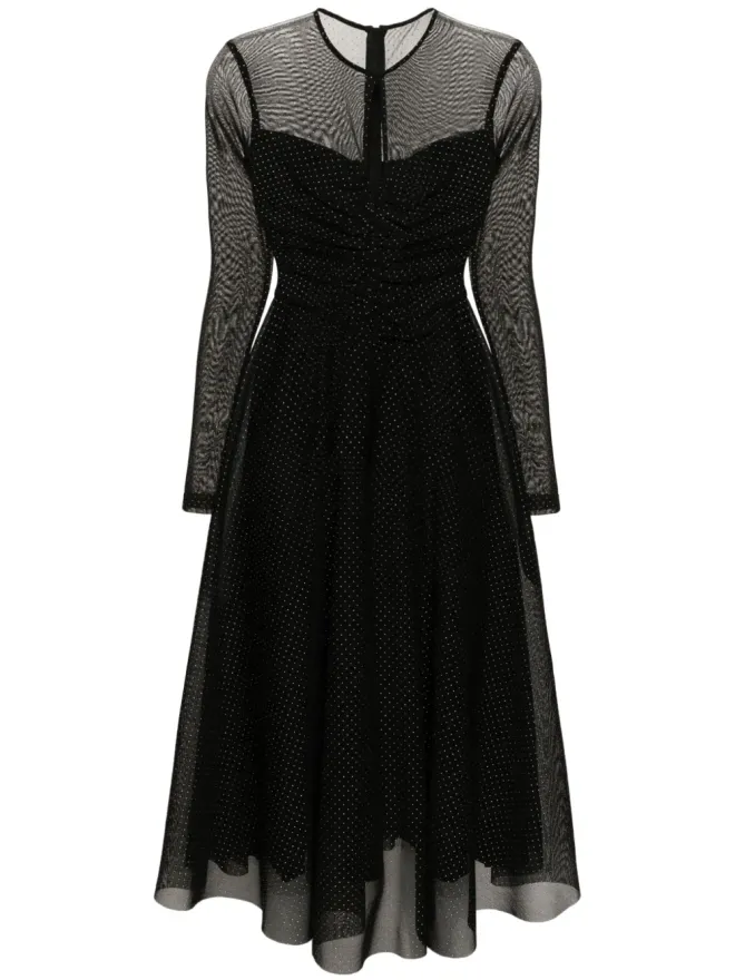 NISSA NISSA スタッズ付きフレアミディドレスの商品画像