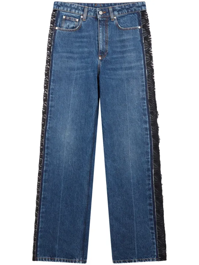 Stella McCartney Stella McCartney レースパネル入りストレートジーンズの商品画像