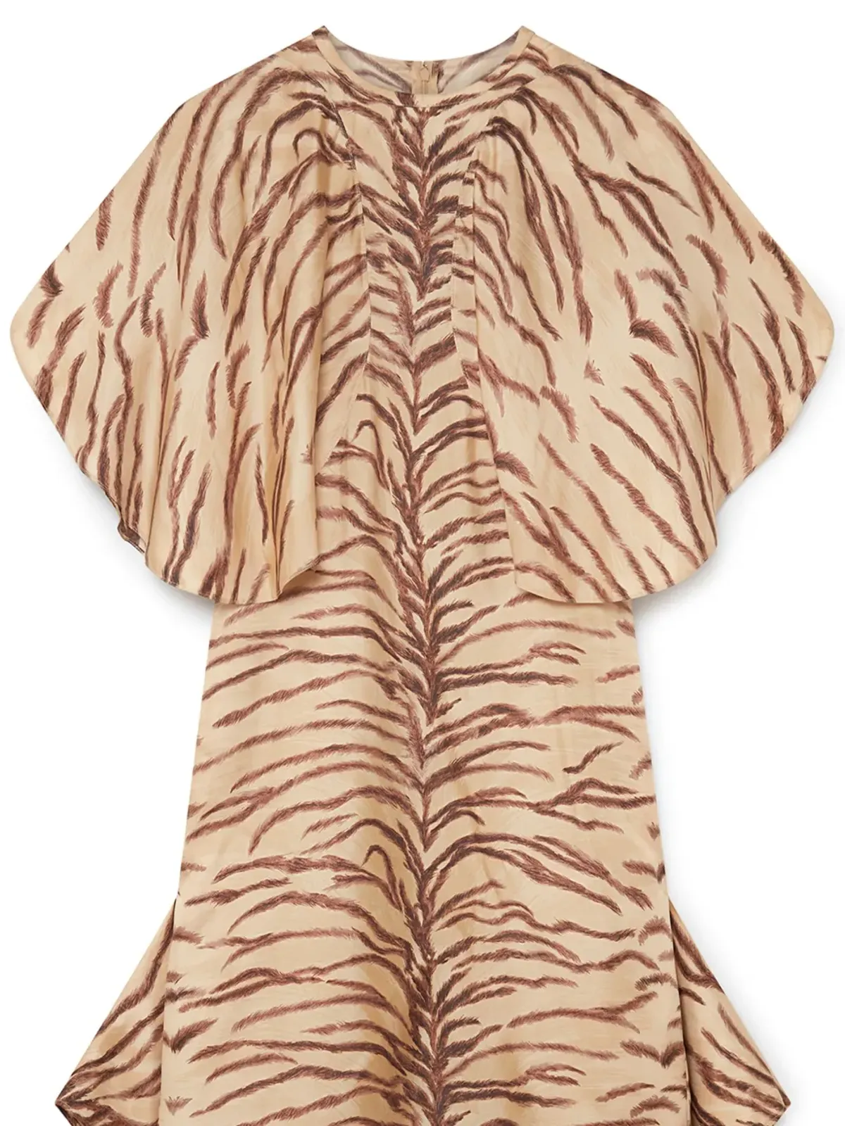 Stella McCartney タイガープリントのオーガニックシルク ミディドレス - ブラウン - 画像2