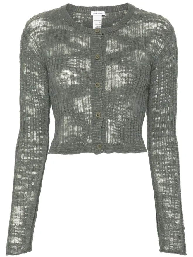 Acne Studios Acne Studios リブ編みセミシアーカーディガンの商品画像