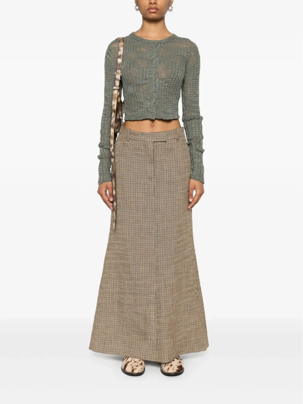 Acne Studios リブ編みセミシアーカーディガン - 画像2