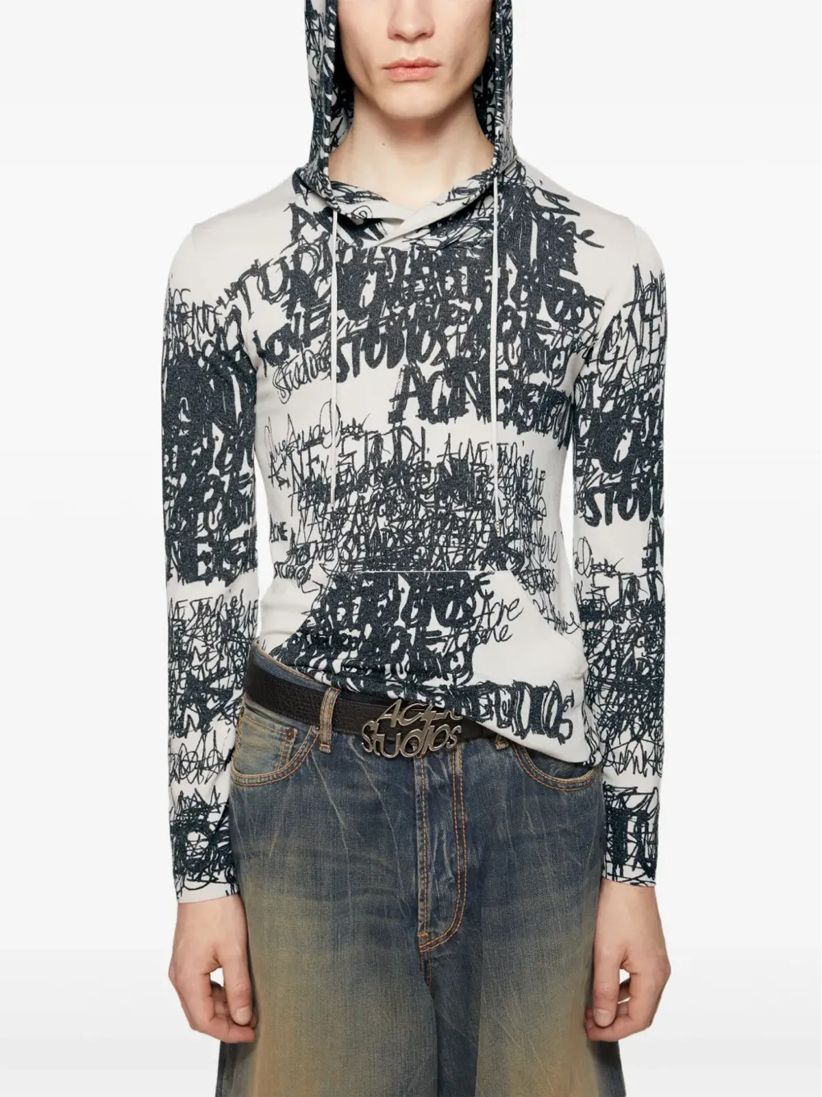 Acne Studios ロゴプリントフーディー - 画像2