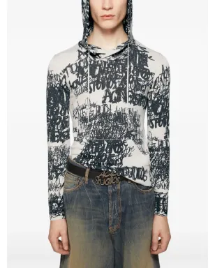 Acne Studios ロゴプリントフーディー - サムネイル2