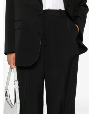 Acne Studios コントラストステッチ テーラードパンツ - ブラック - サムネイル5