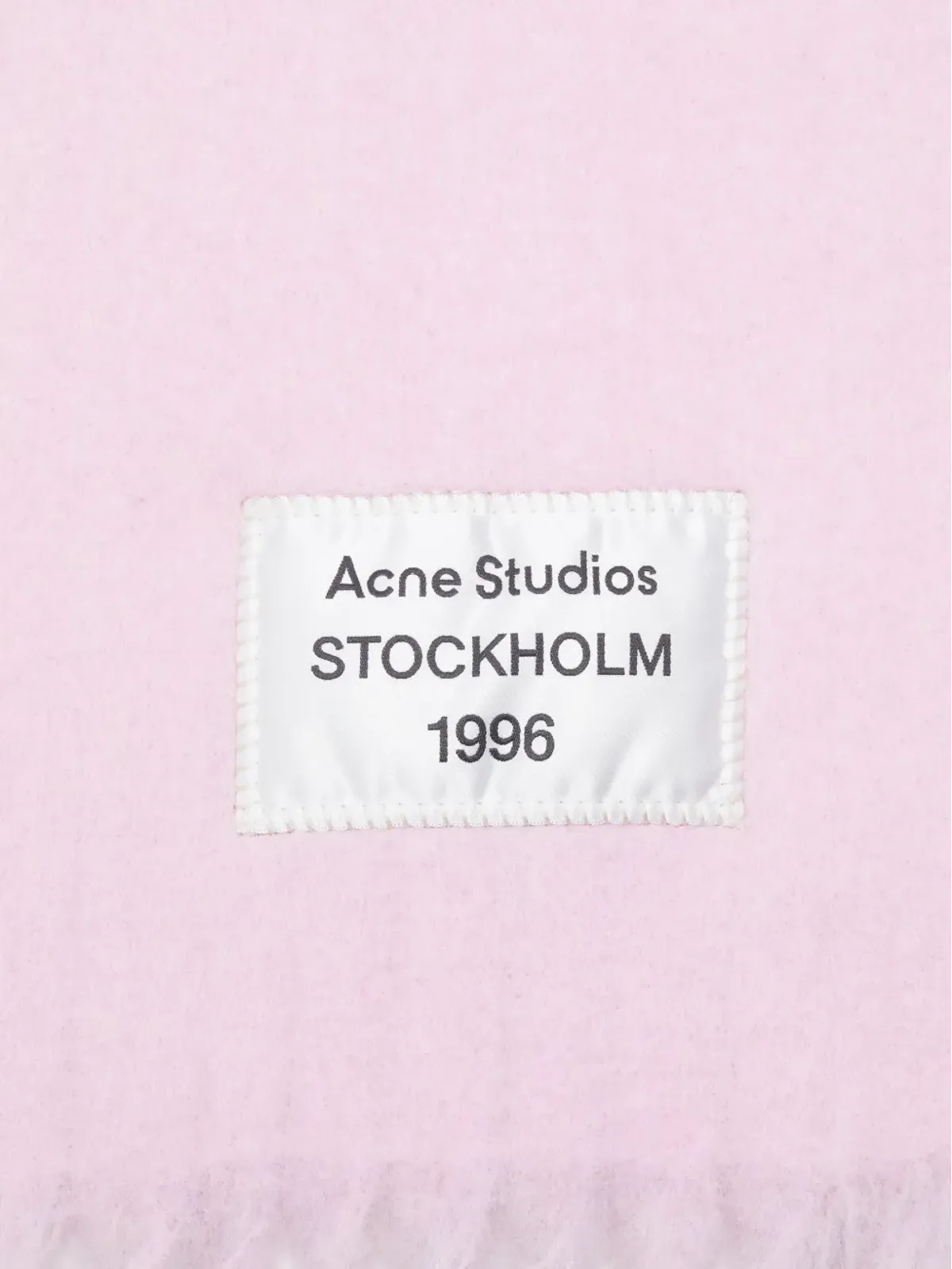 Acne Studios ロゴタグフリンジスカーフ - 画像3