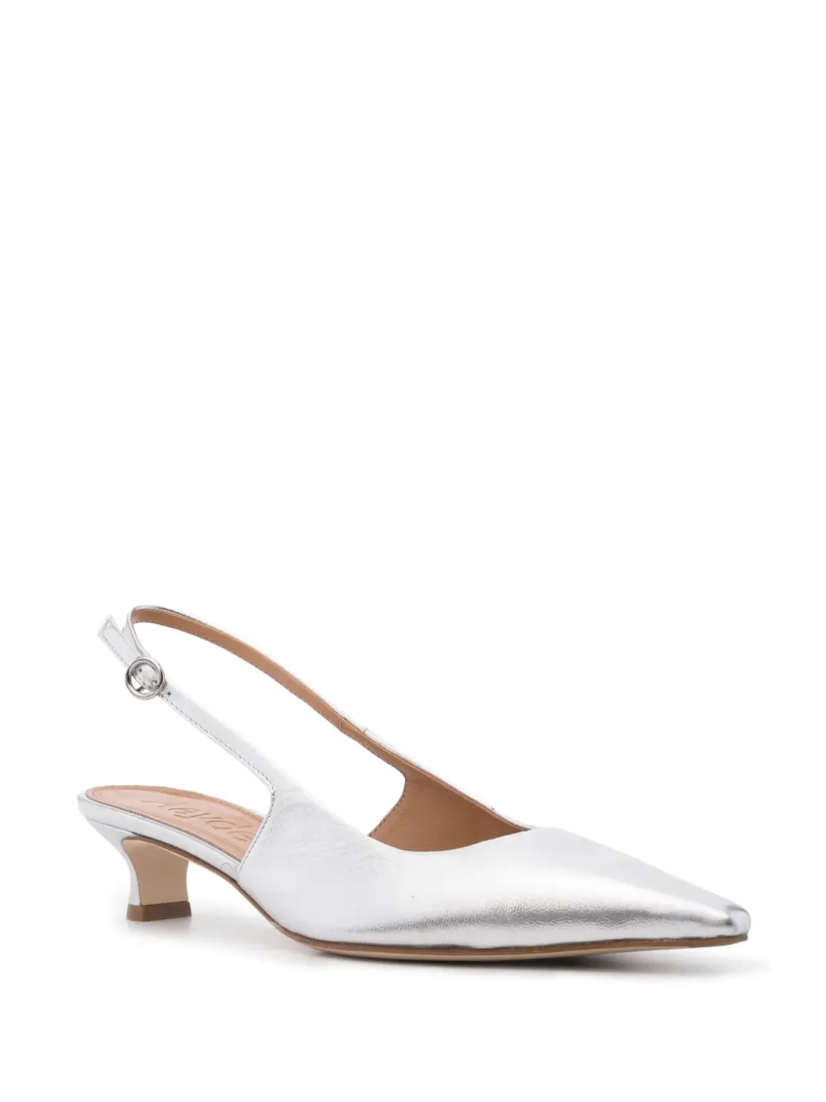 Aeyde Catrina 35mm metallic-leather pumps - Grey - 画像2