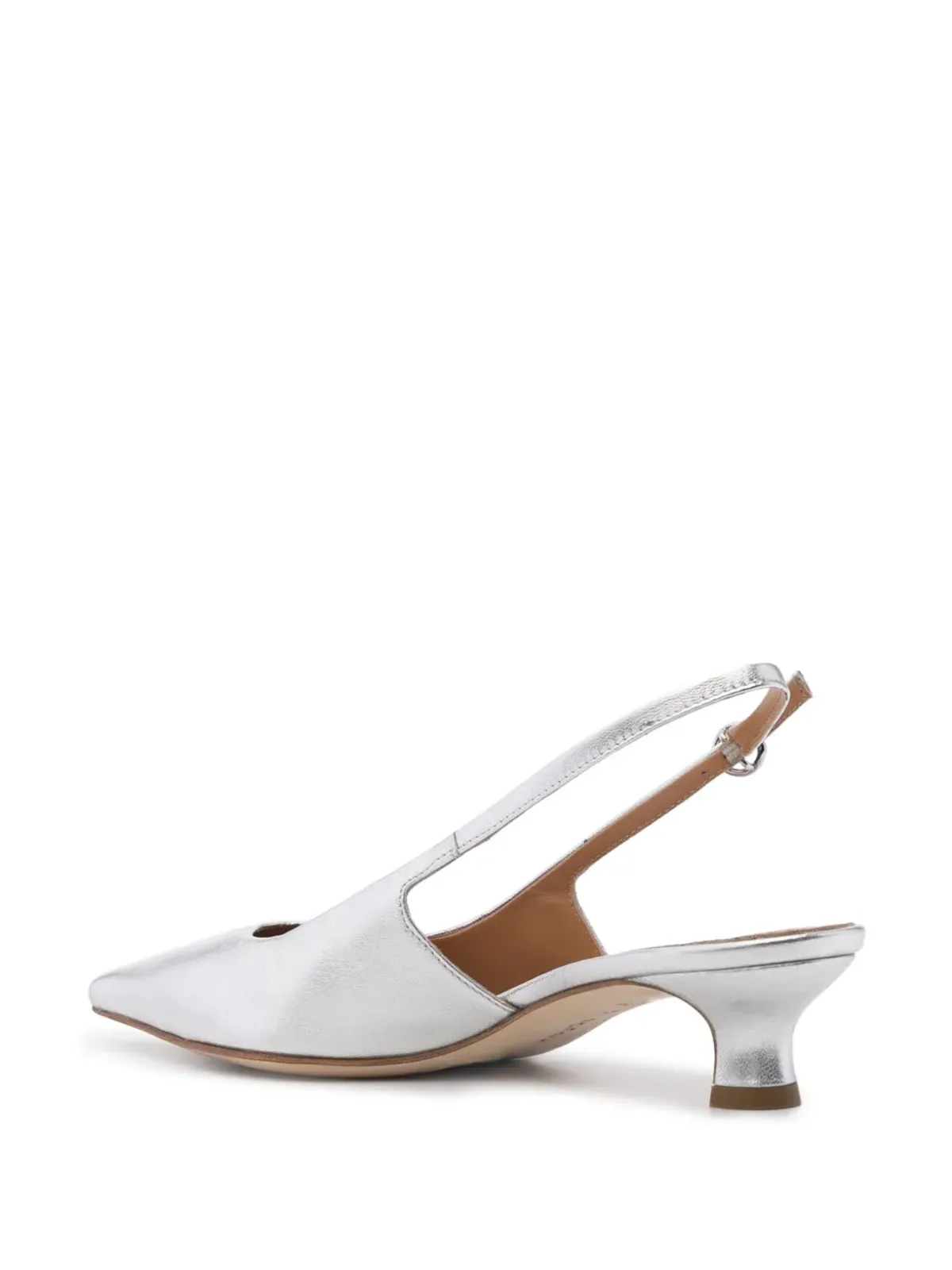 Aeyde Catrina 35mm metallic-leather pumps - Grey - 画像3
