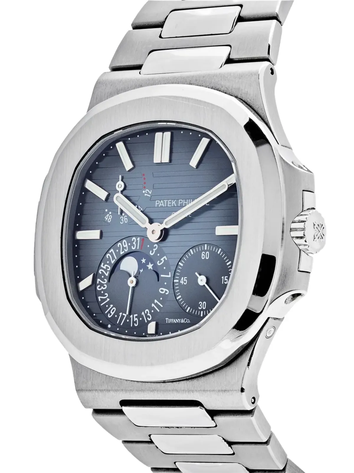Patek Philippe Pre-Owned ノーチラス 5712/1A-001 ムーンフェイズ ティファニー・コ ブルー - 画像3