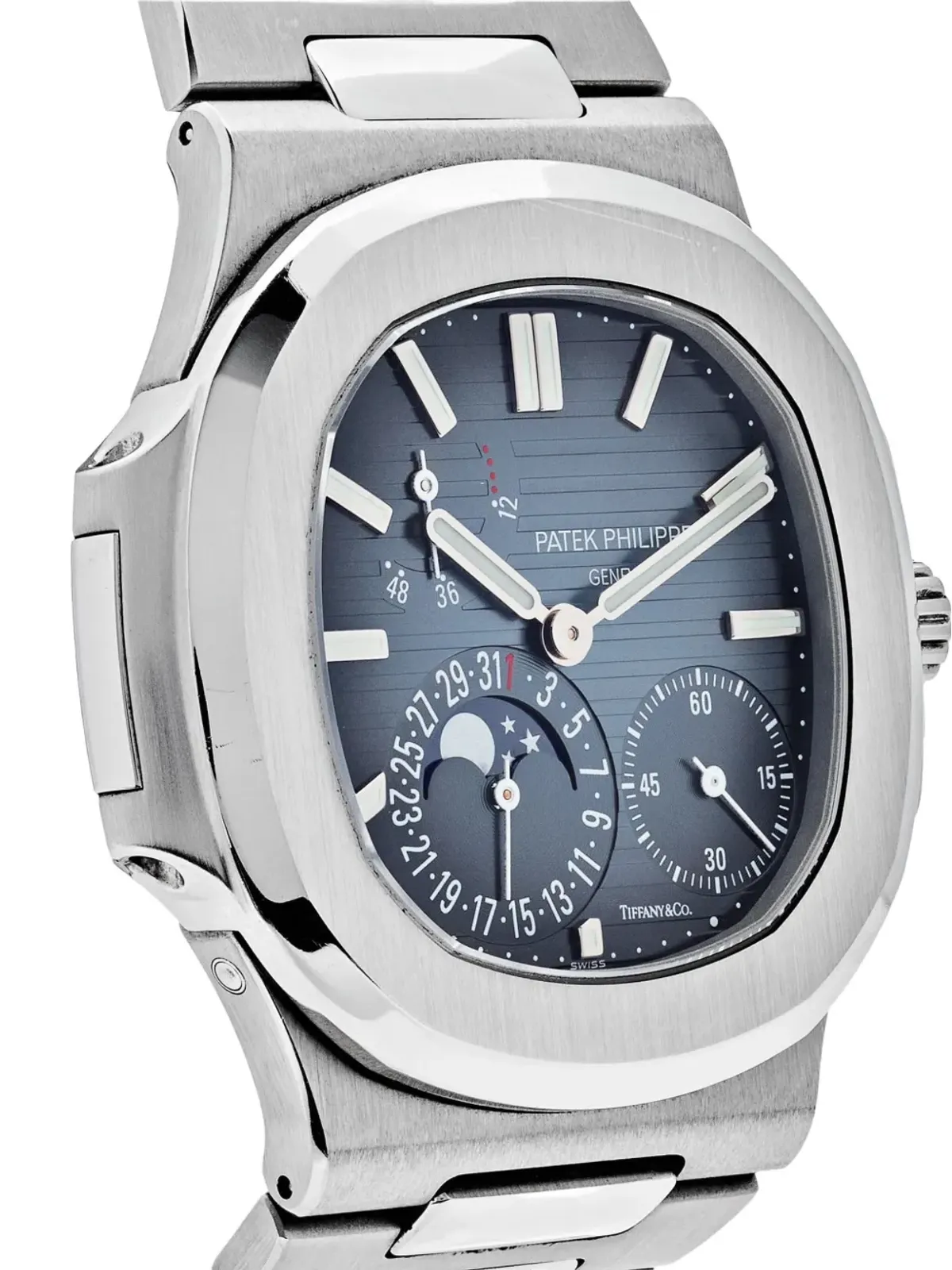 Patek Philippe Pre-Owned ノーチラス 5712/1A-001 ムーンフェイズ ティファニー・コ ブルー - 画像4