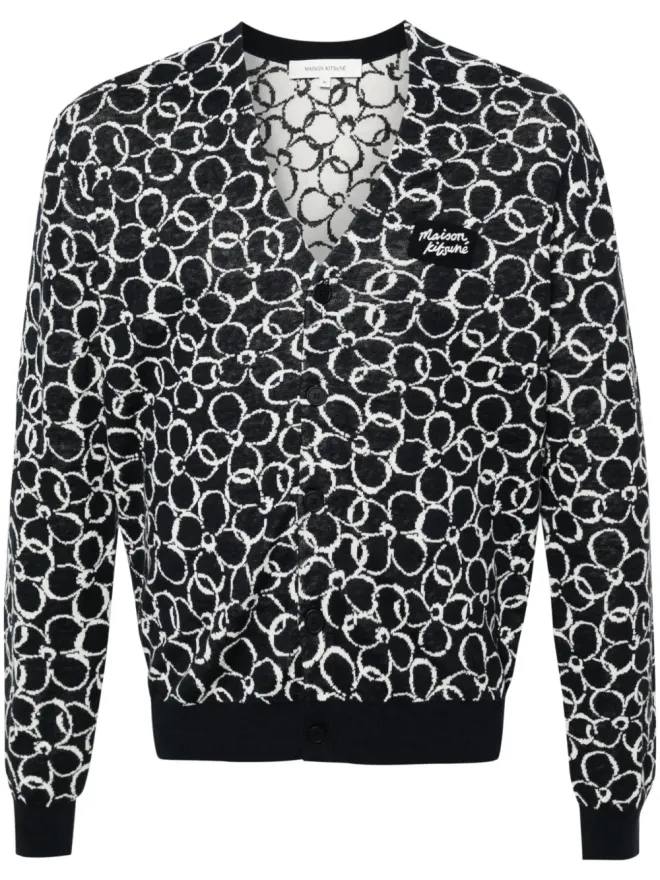 Maison Kitsuné Maison Kitsuné アブストラクトデイジー カーディガン - ブルーの商品画像