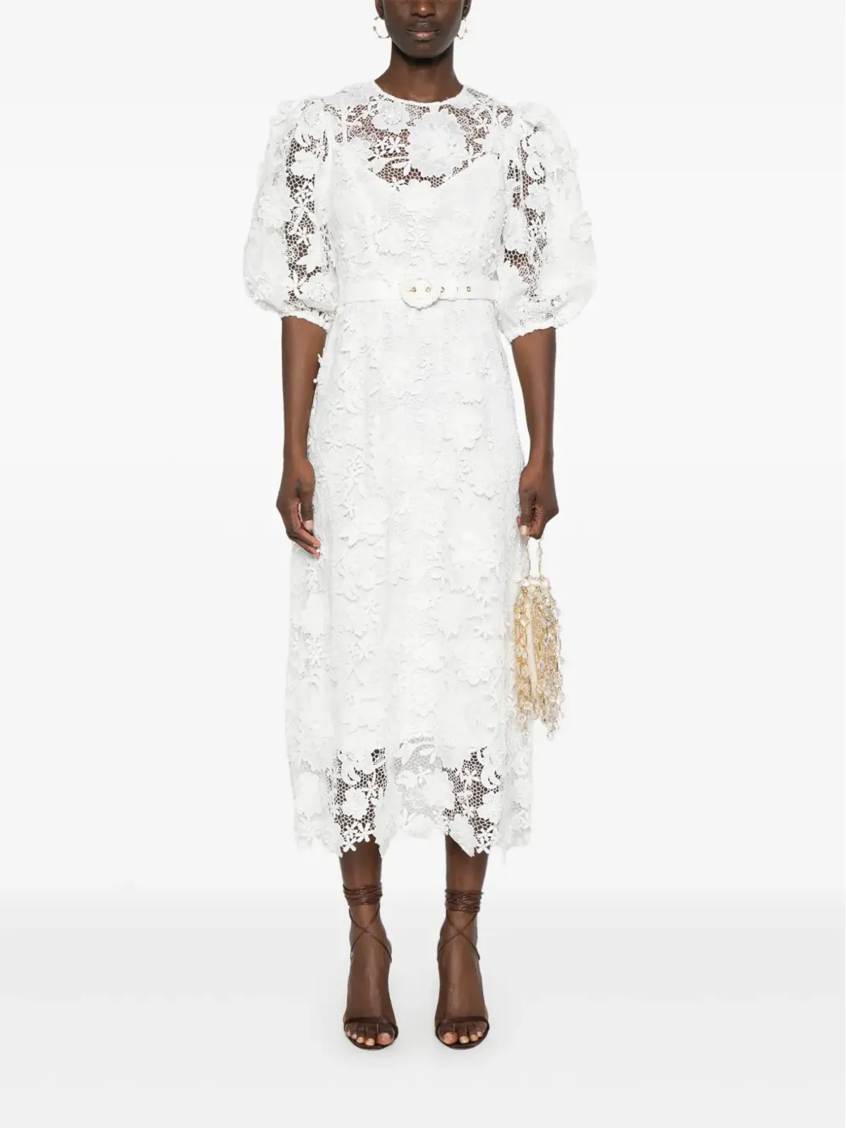 ZIMMERMANN Halliday Lace Flower ミディドレス - 画像2