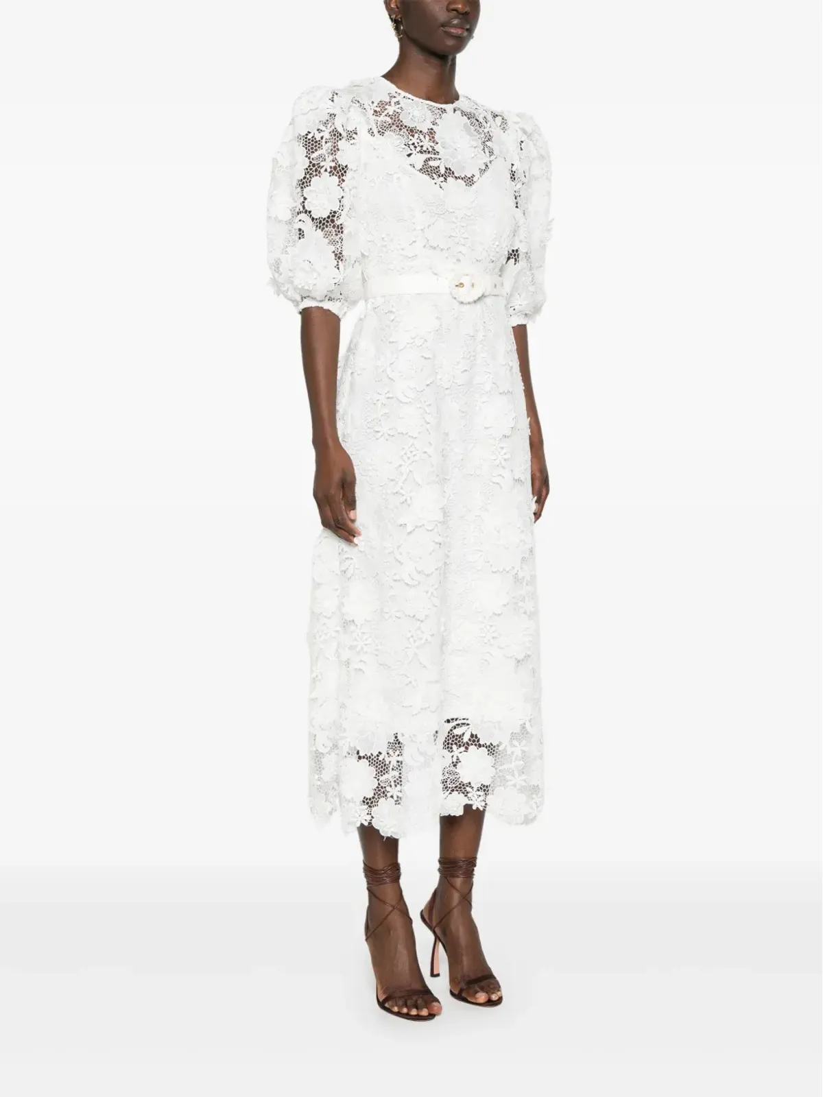 ZIMMERMANN Halliday Lace Flower ミディドレス - 画像3