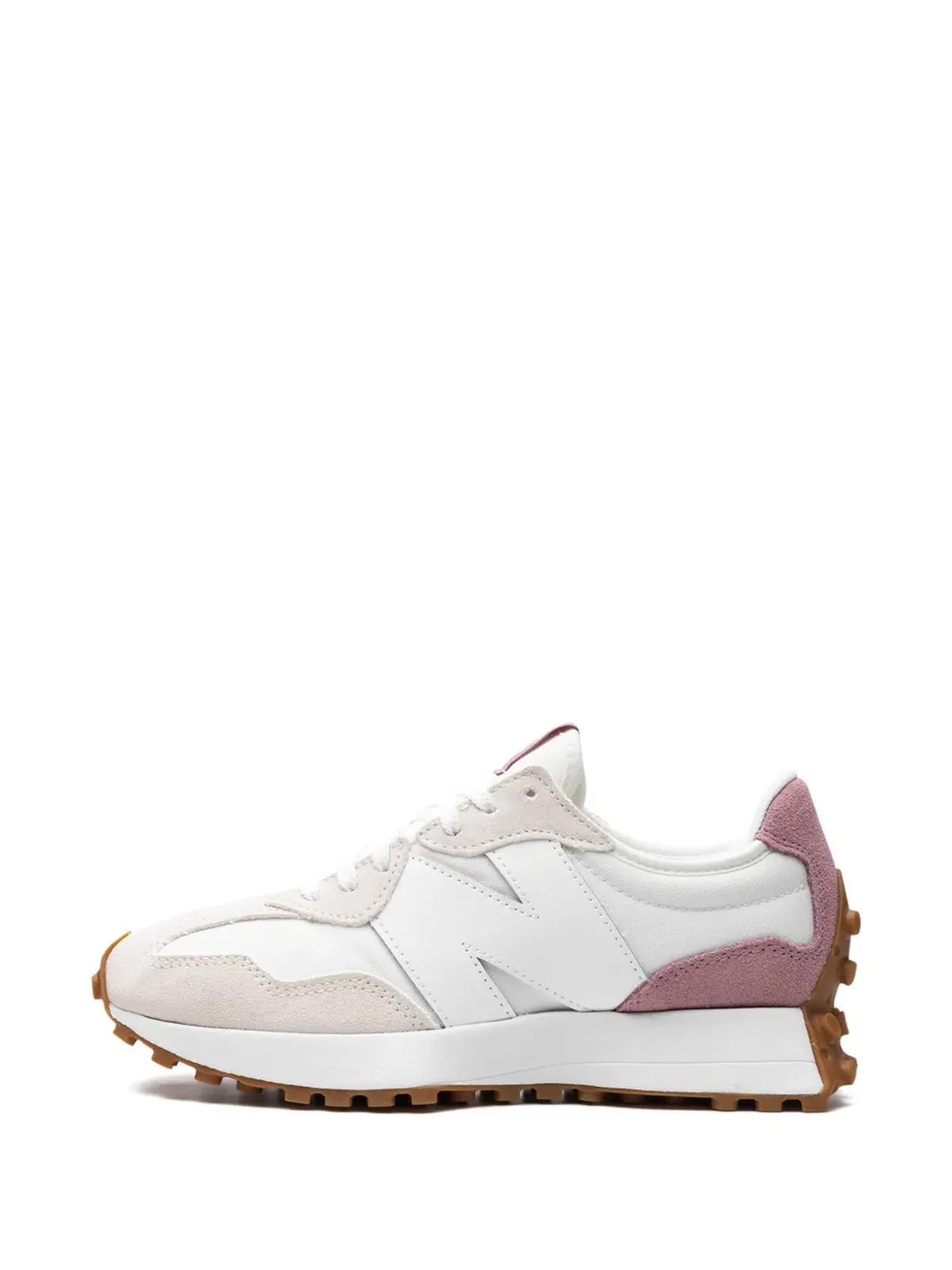 New Balance 327 ホワイト/ピンク スニーカー - 画像5