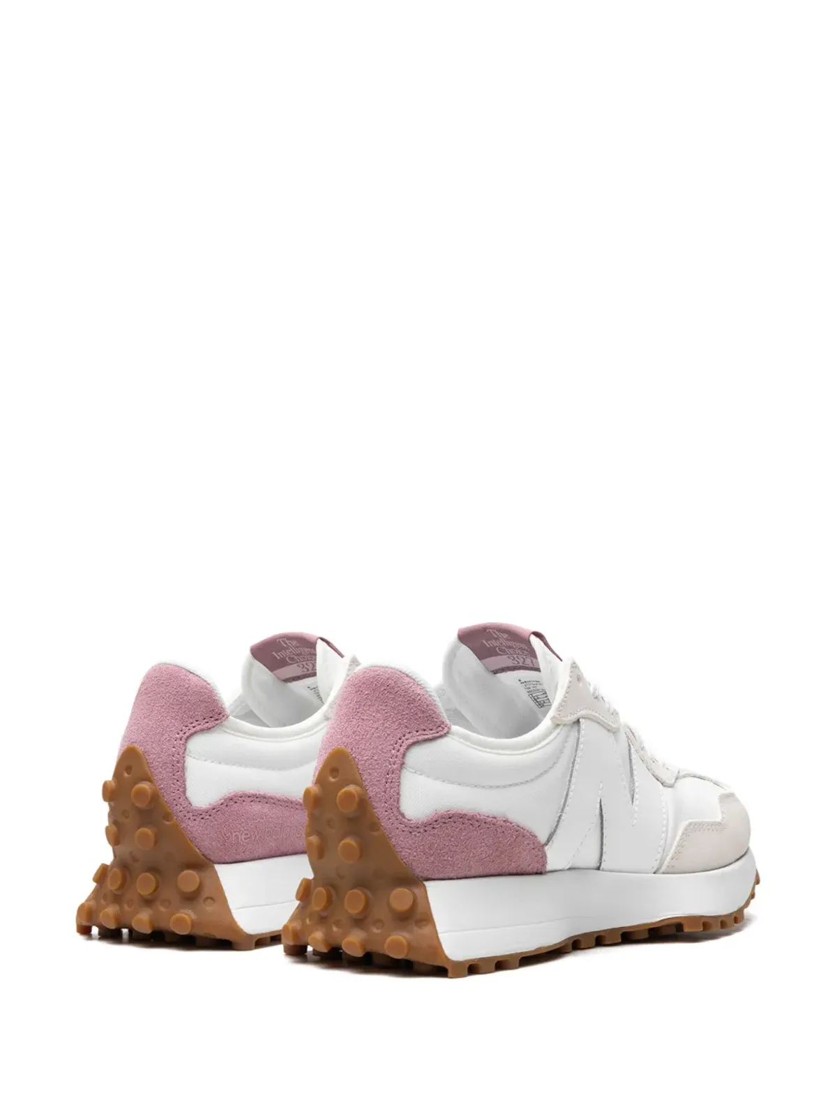 New Balance 327 ホワイト/ピンク スニーカー - 画像3