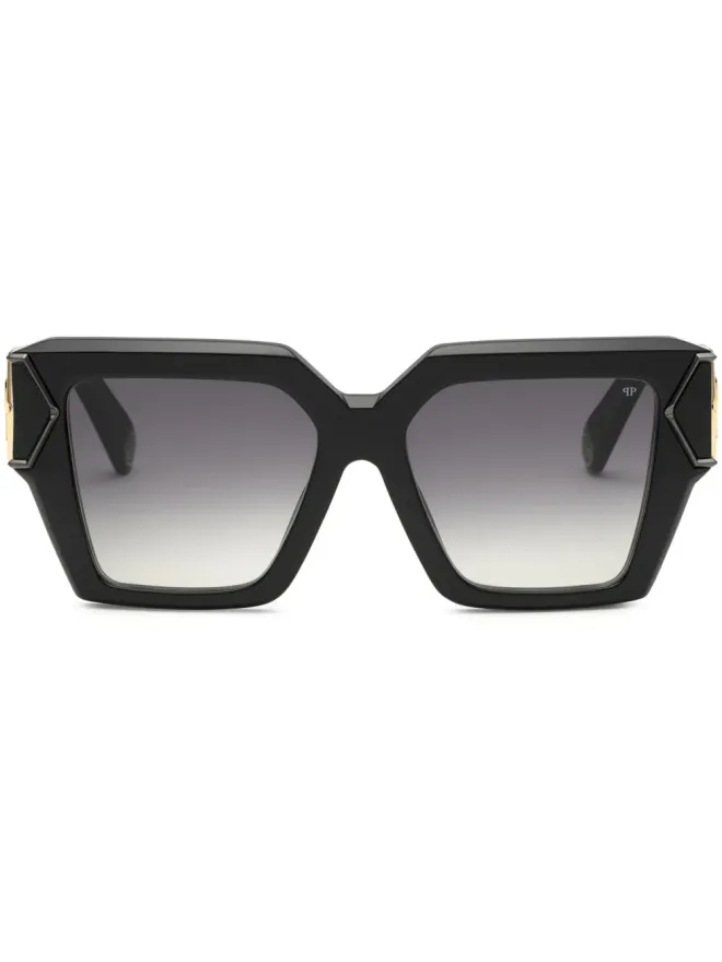 Philipp Plein Eyewear Philipp Plein Eyewear Plein Hera oversized sunglasses - Blackの商品画像