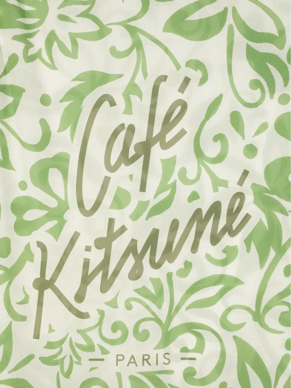 Maison Kitsuné 花柄プリント コットン スカーフ - グリーン - 画像2