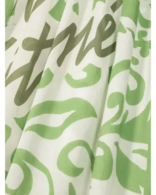 Maison Kitsuné 花柄プリント コットン スカーフ - グリーン - サムネイル3