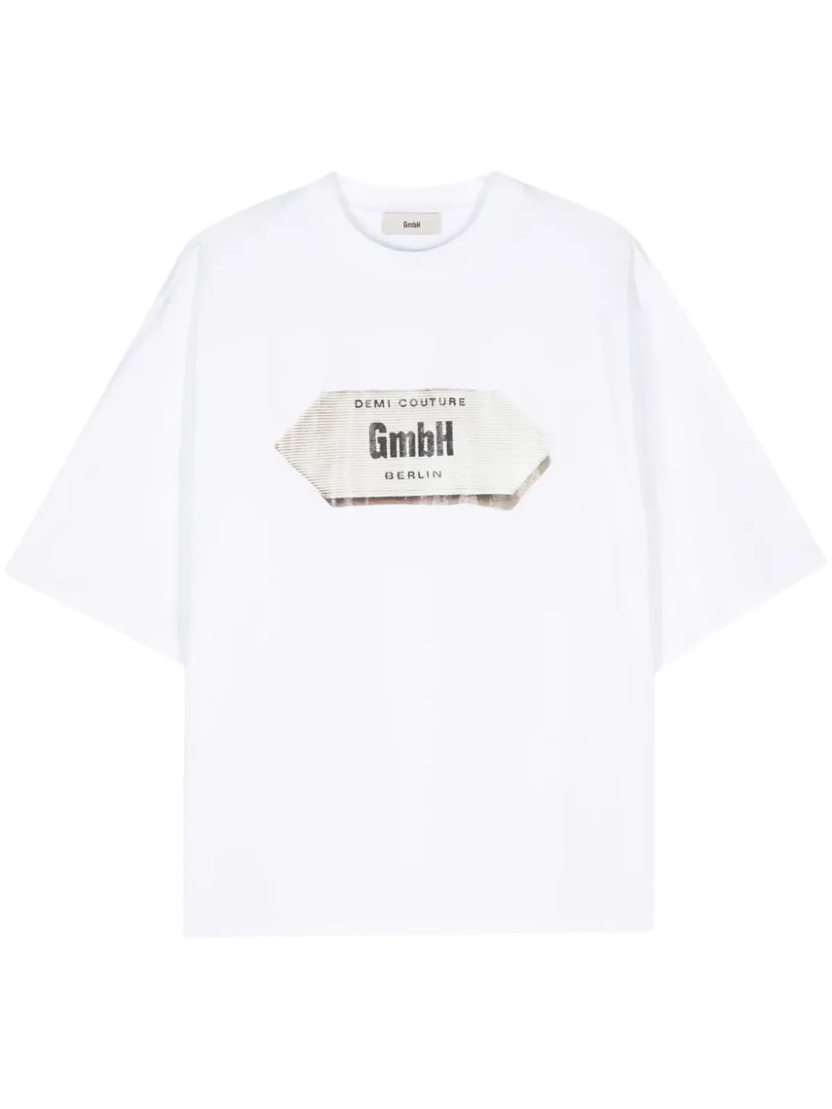 GmbH ロゴプリント コットン Tシャツ - White - 画像1