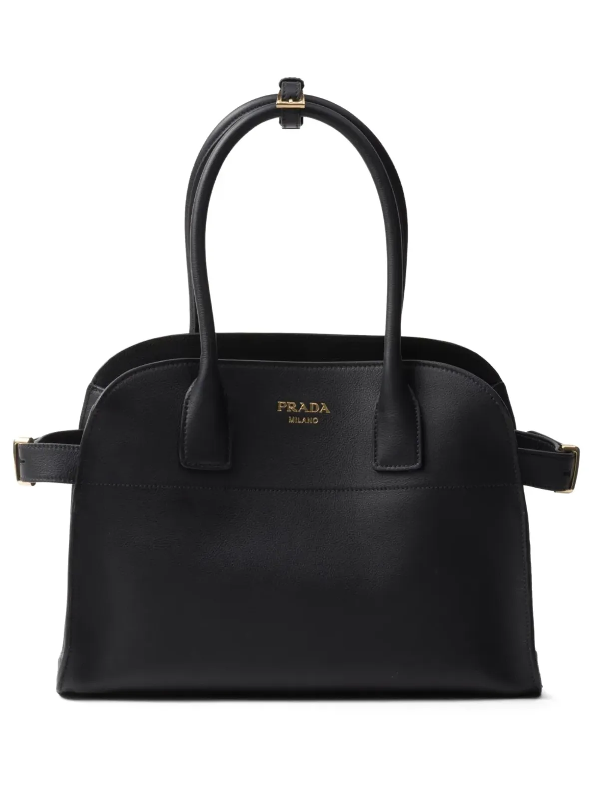Prada ロゴ文字入り レザートートバッグ - 画像1