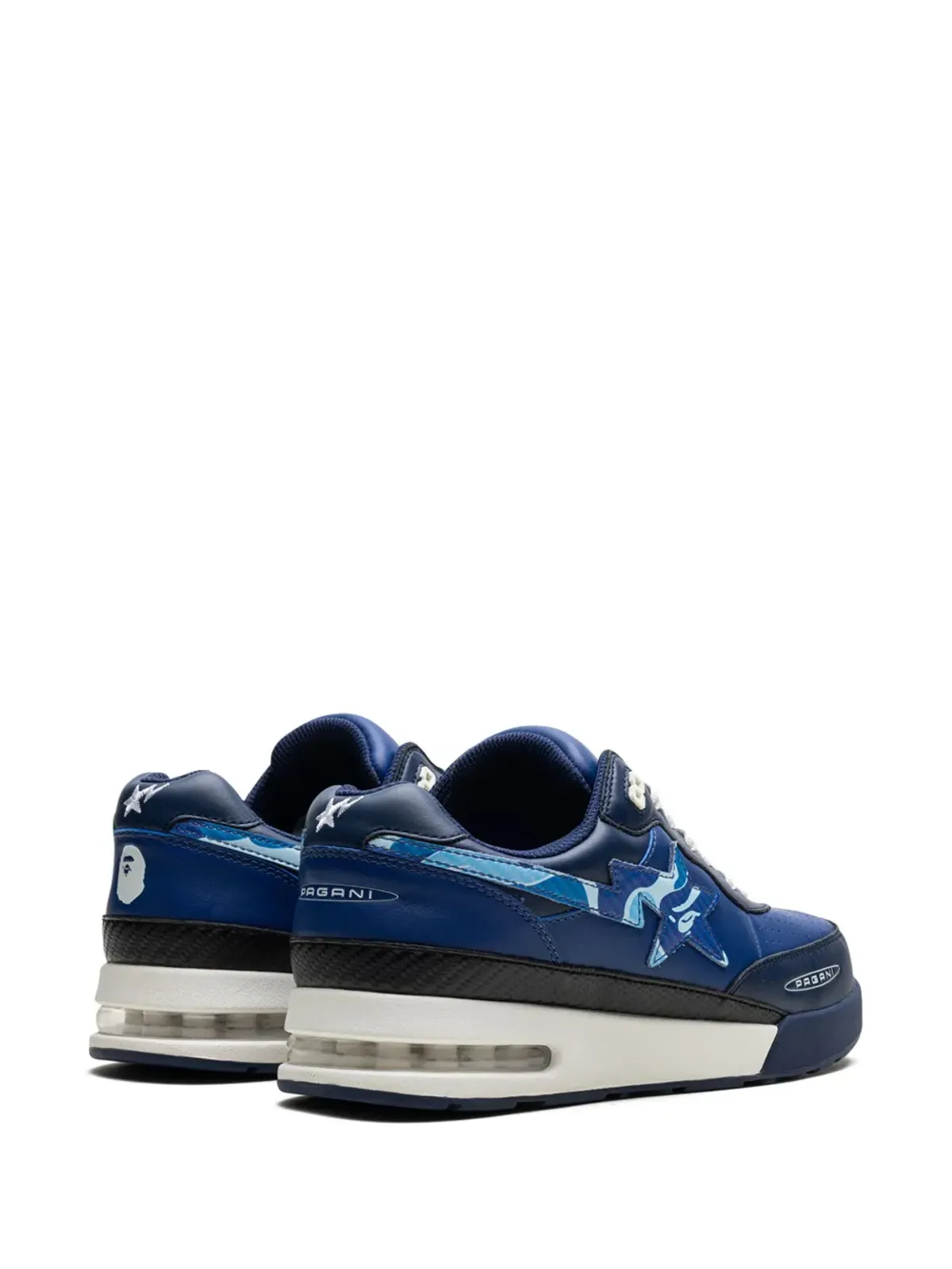 A BATHING APE® x Pagani Roadsta Navy ABC Camo スニーカー - 画像3