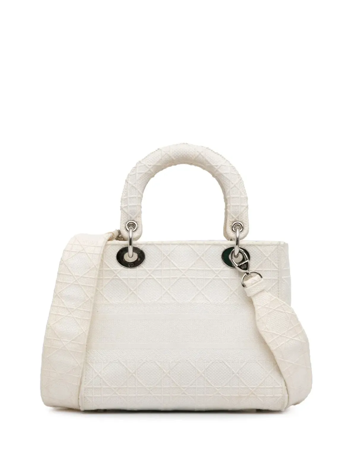 Christian Dior ビンテージ 2010年 ミディアム キャナージュ レディ D-Lite サッチェル - ホワイト - 画像2
