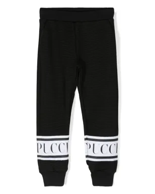 PUCCI Junior ロゴプリントリブ編みトラックパンツ - サムネイル1