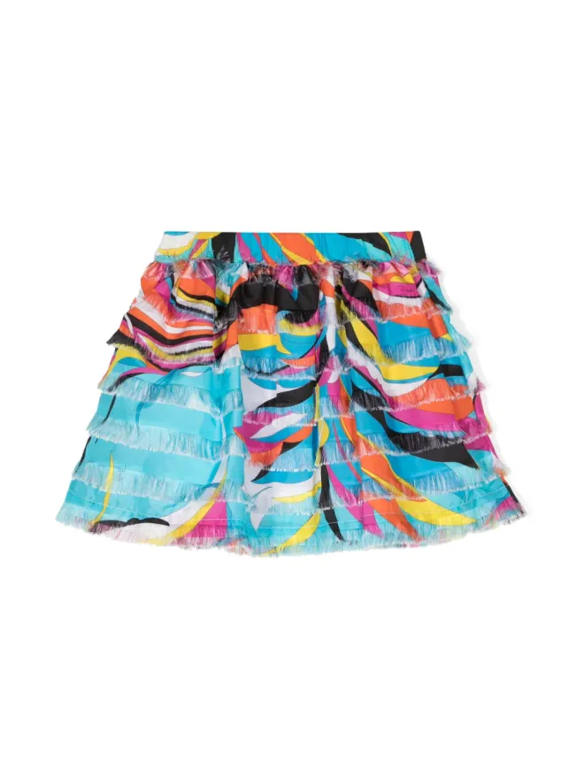 PUCCI Junior PUCCI Junior スワールプリント ティアードスカートの商品画像