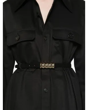 Saint Laurent サハリエンヌ ツイル コットン シャツ ブラック - サムネイル5