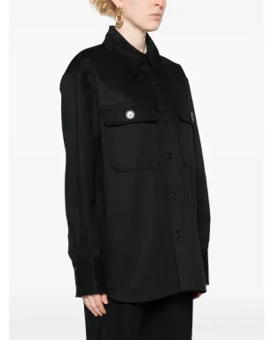 Saint Laurent サハリエンヌ ツイル コットン シャツ ブラック - サムネイル3