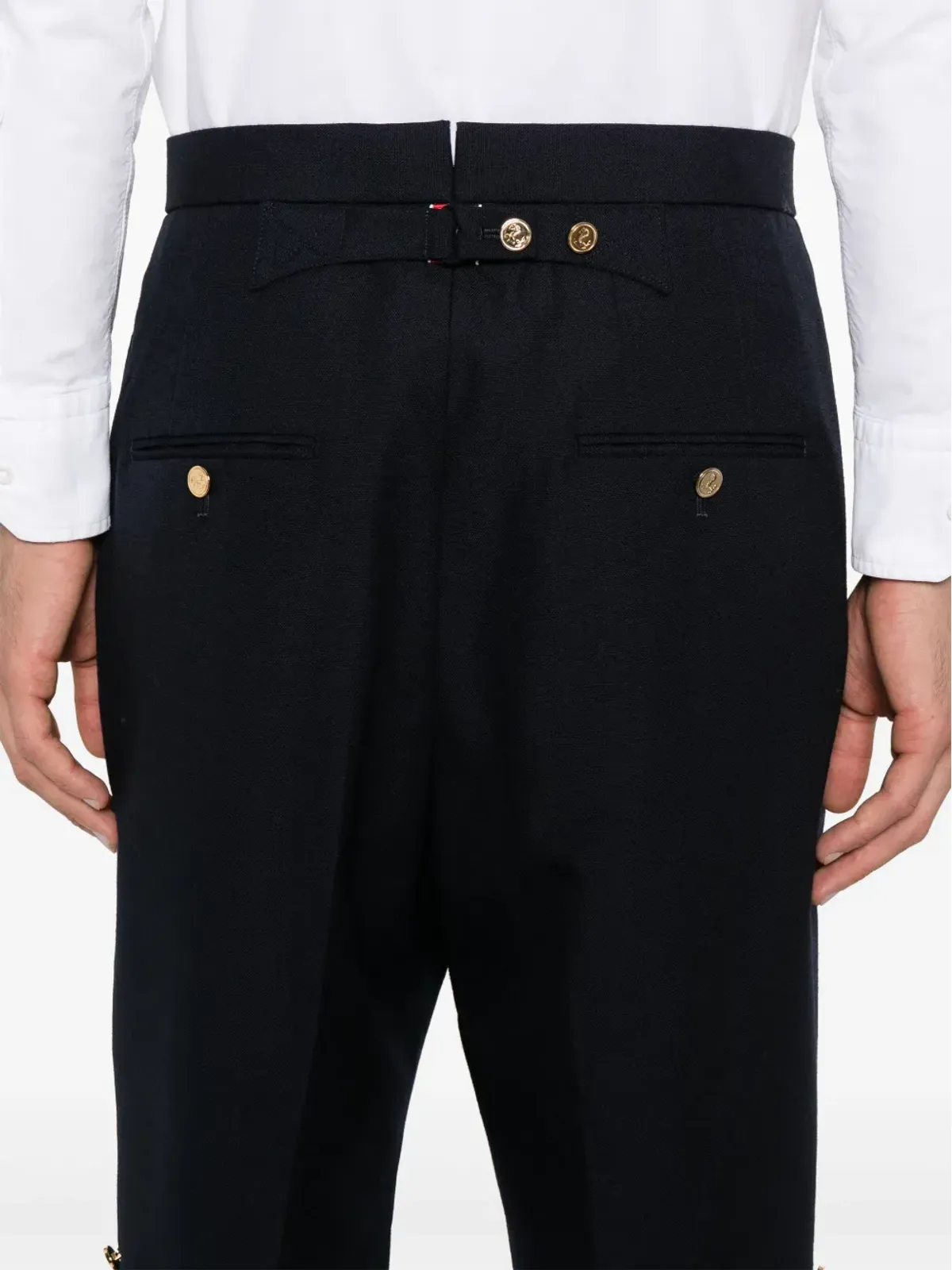 Thom Browne ハイライズバックストラップショーツ ブルー - 画像5