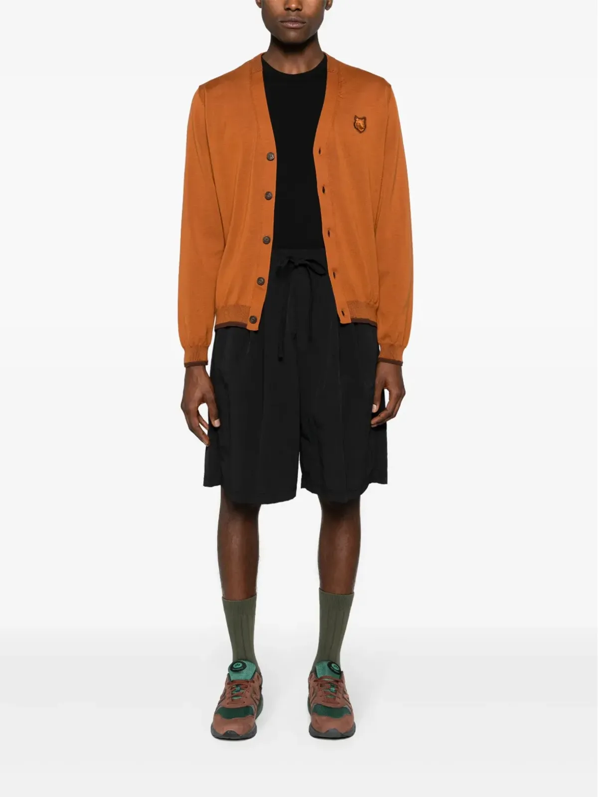 Maison Kitsuné ロゴパッチ コットンカーディガン - 画像2