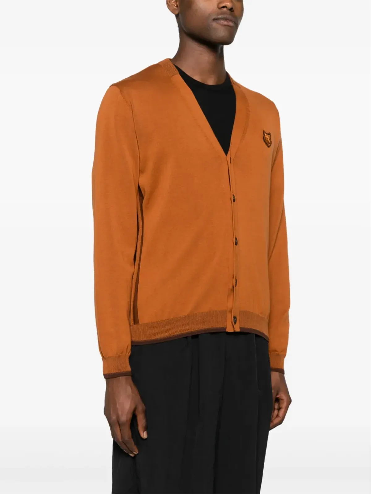 Maison Kitsuné ロゴパッチ コットンカーディガン - 画像3