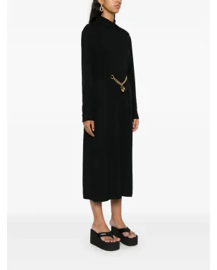 Moschino ハートパドロック付きベルトのシャツドレス - ブラック - サムネイル3