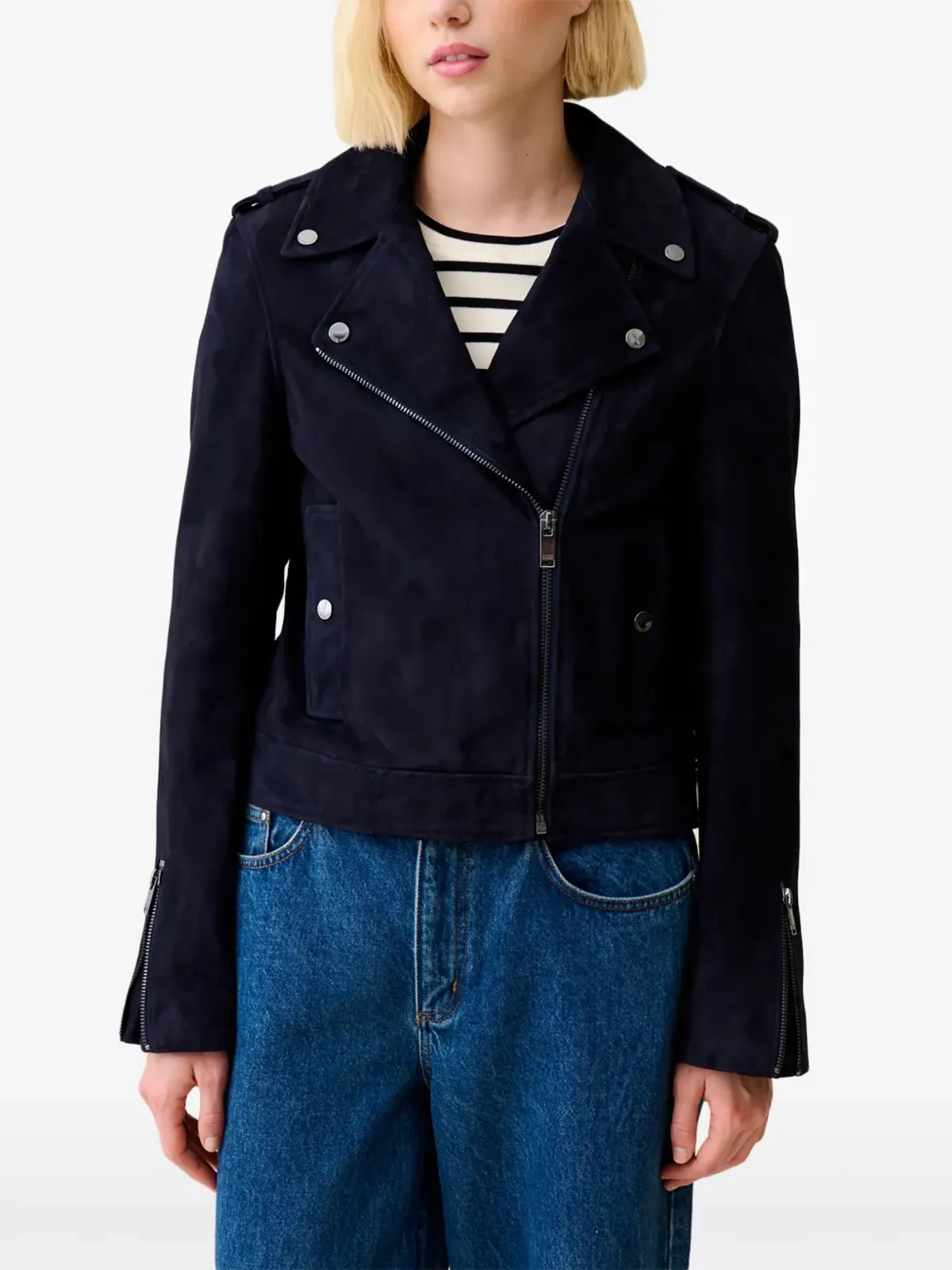 Claudie Pierlot スエード バイカージャケット - 画像5