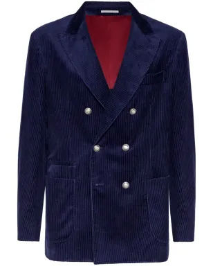 Brunello Cucinelli コーデュロイ ブレザー ブルー - サムネイル1