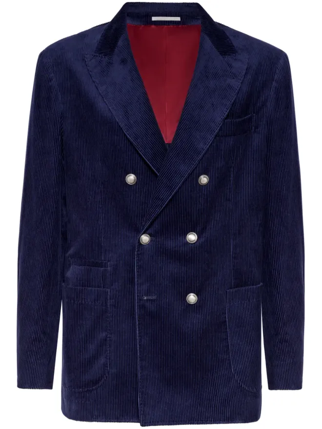 Brunello Cucinelli Brunello Cucinelli コーデュロイ ブレザー ブルーの商品画像