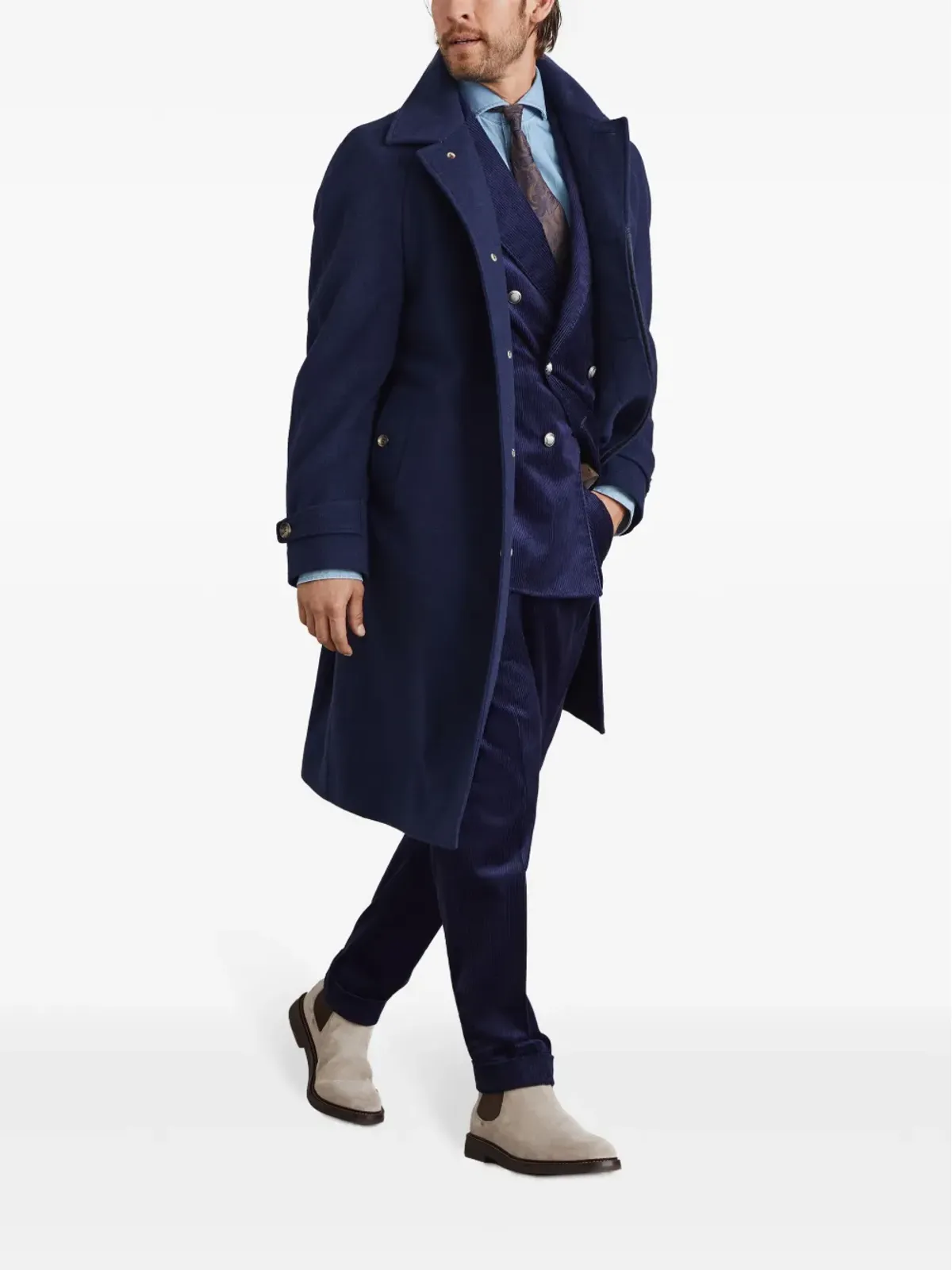 Brunello Cucinelli コーデュロイ ブレザー ブルー - 画像2
