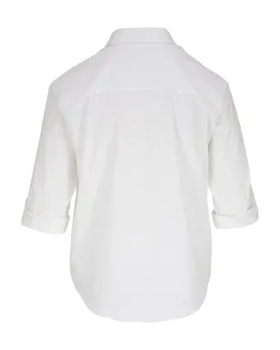 Brunello Cucinelli Monili-トリム コットンブレンド シャツ - ホワイト - サムネイル2