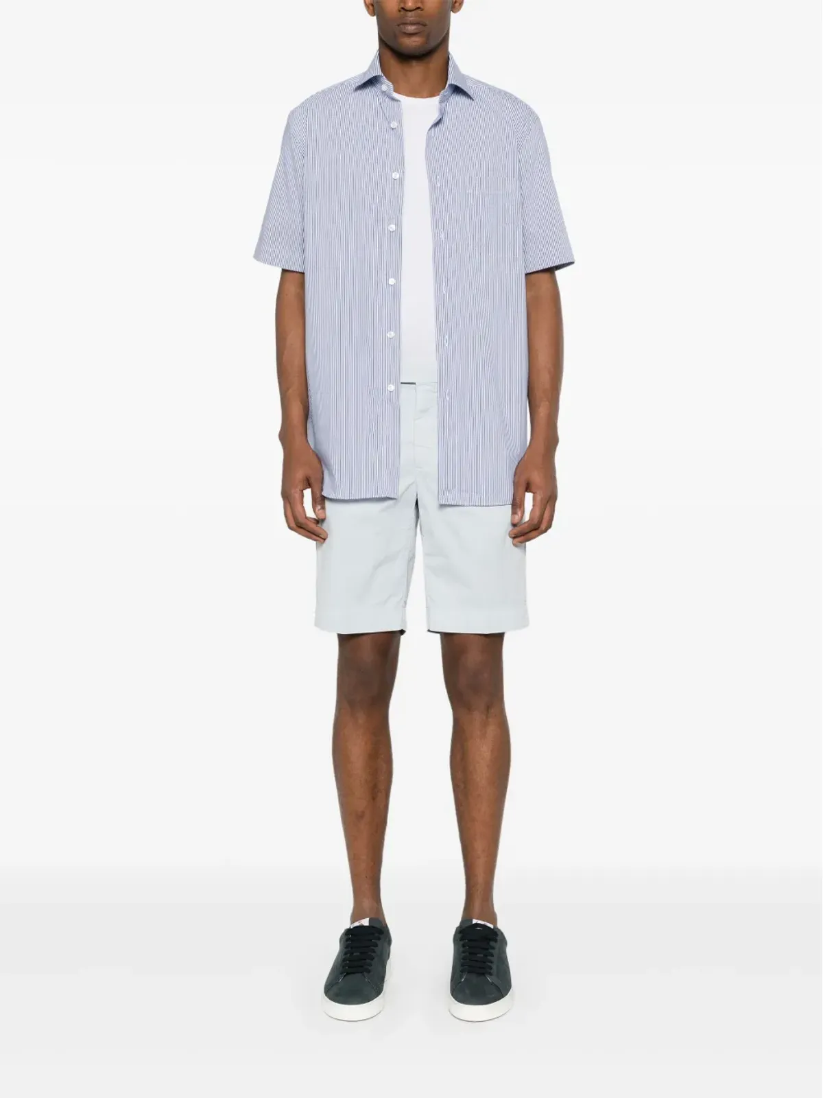 Hackett ミッドライズ ツイル チノショーツ ブルー - 画像2