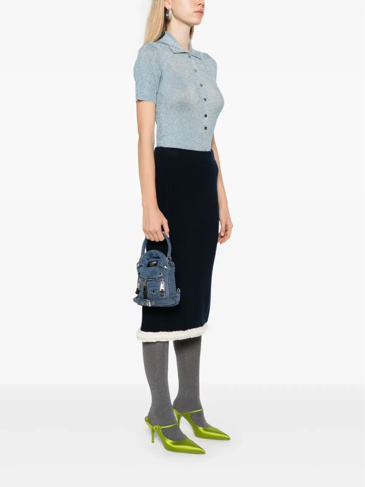 Moschino デニム バイカーバックパック - 画像2